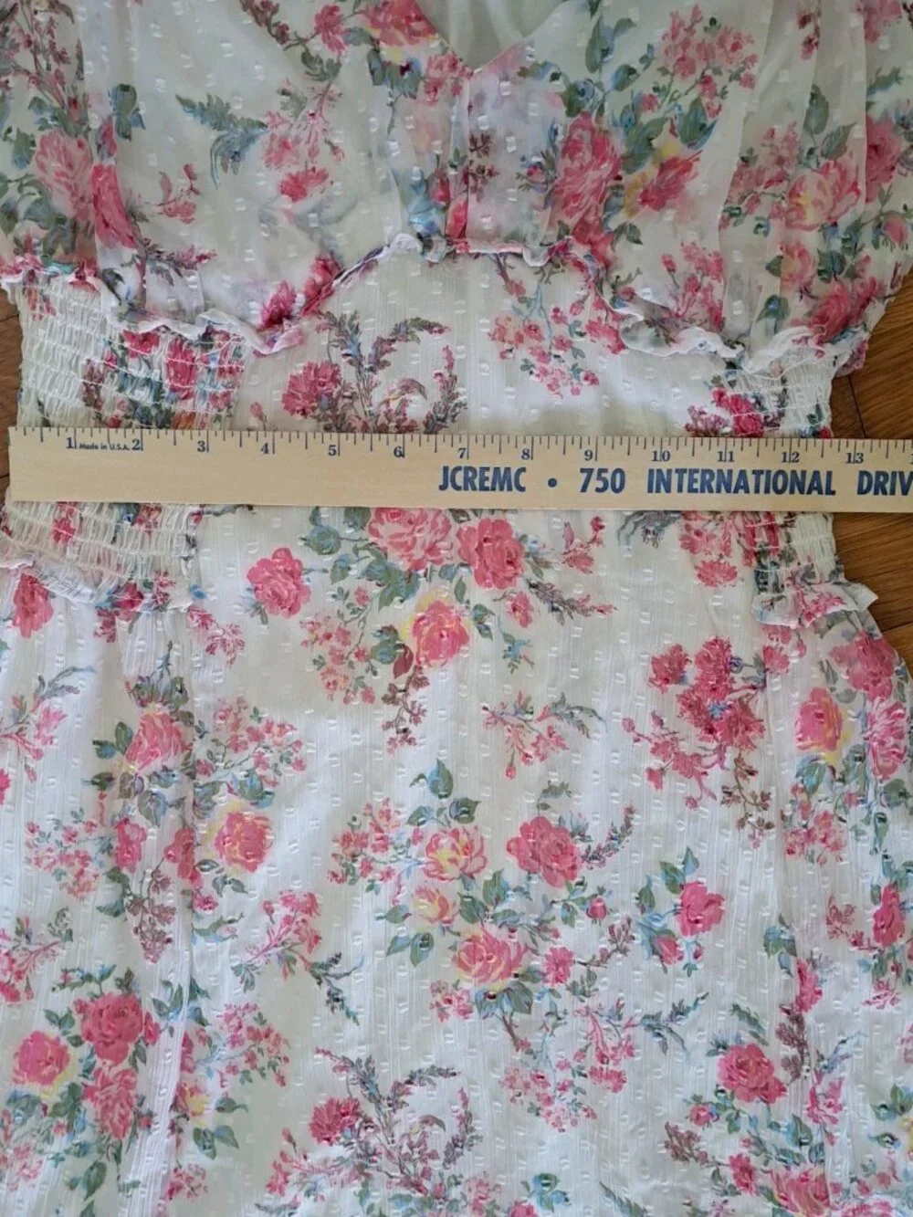 Vintage Laura Ashley Women's Small Knee Length Floral Dress Swiss Dot Baby Doll - Picture 8 of 11